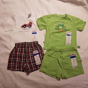 Okie Dokie boys 12 months boys 2 short sets
